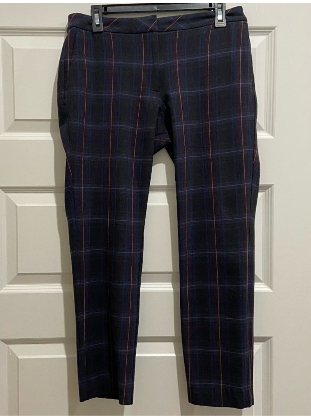 J.Jill Premium Bi‑Stretch Windowpane Pants Size 6